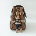 Houndstooth Bunny Bag Charm