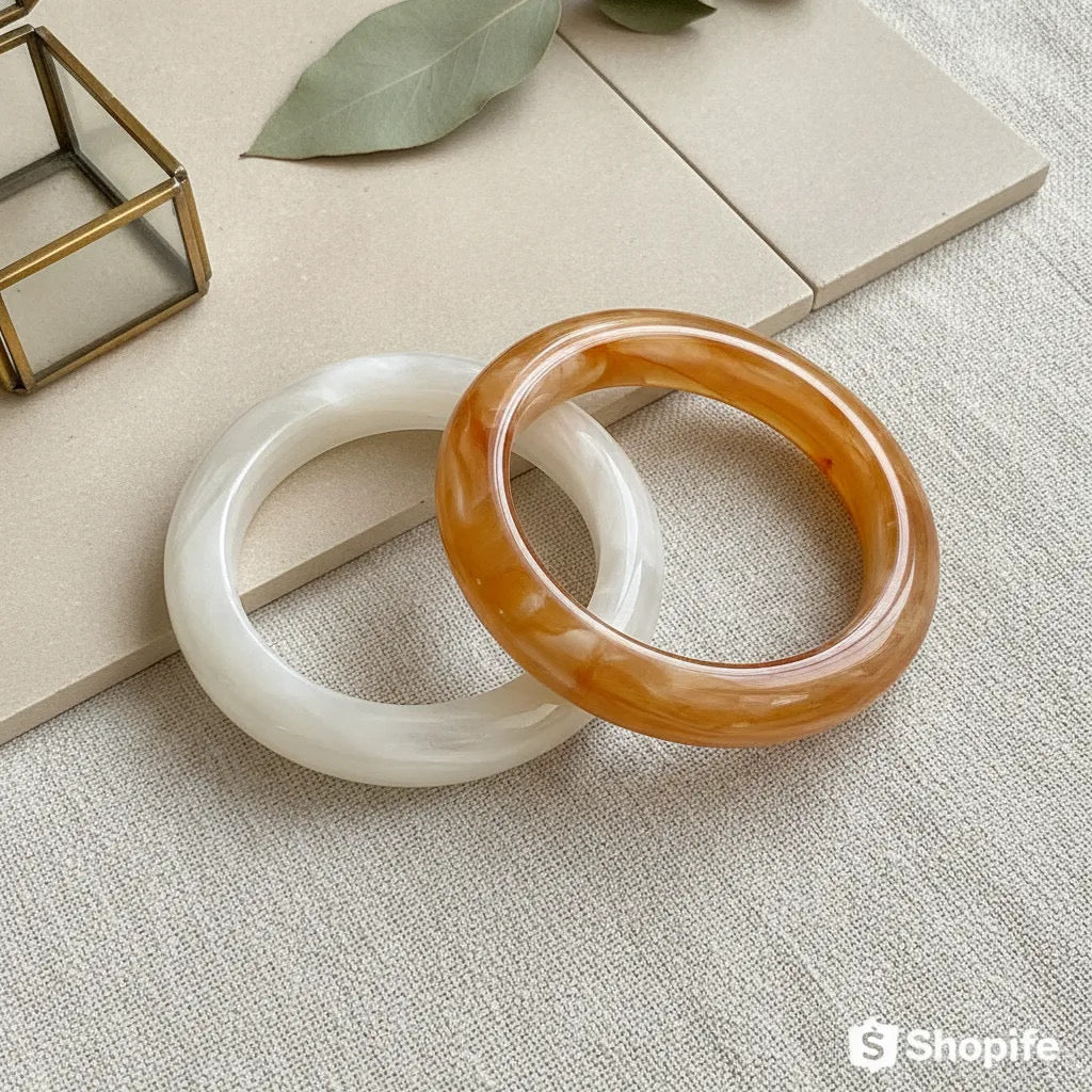 Round Resin Bangle