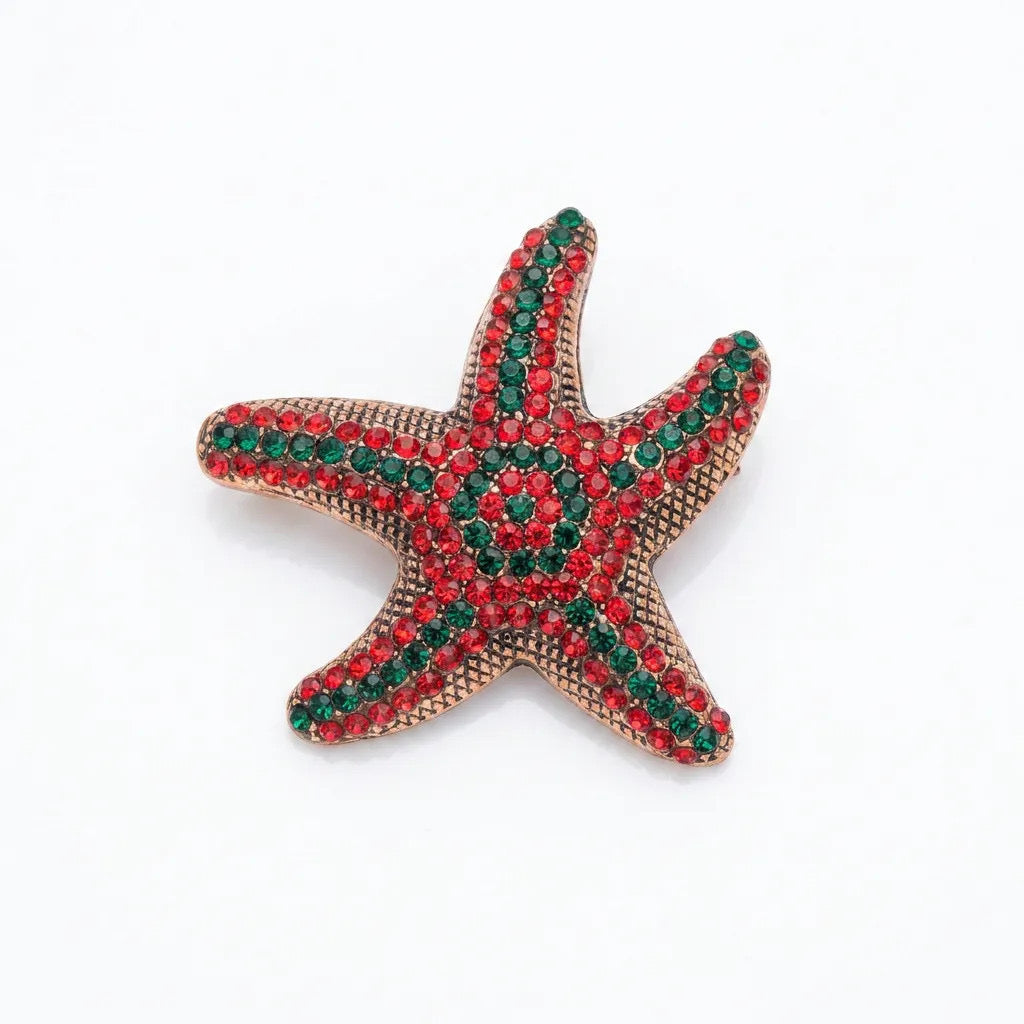 Rainbow Starfish Brooch