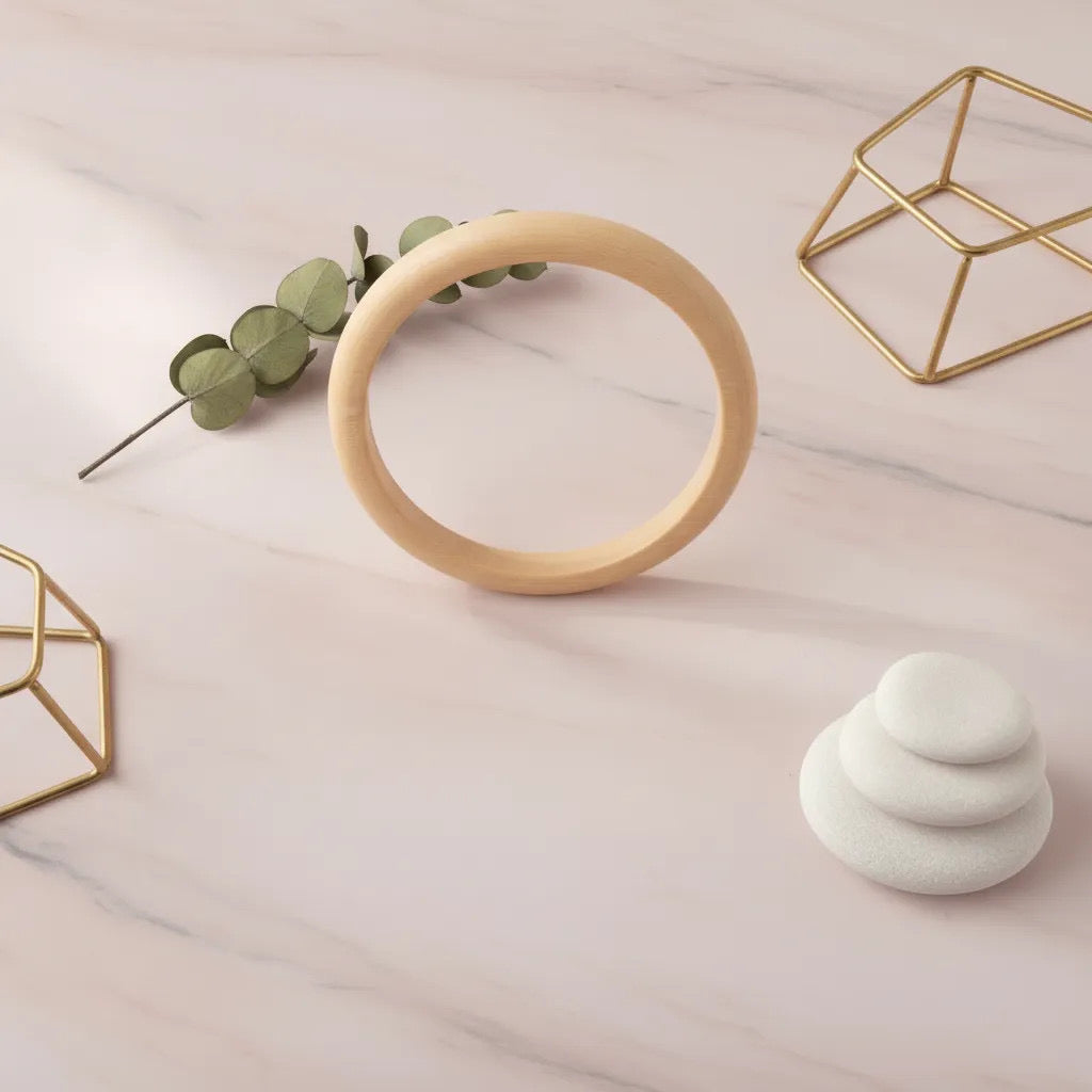 Round Wooden Bangle