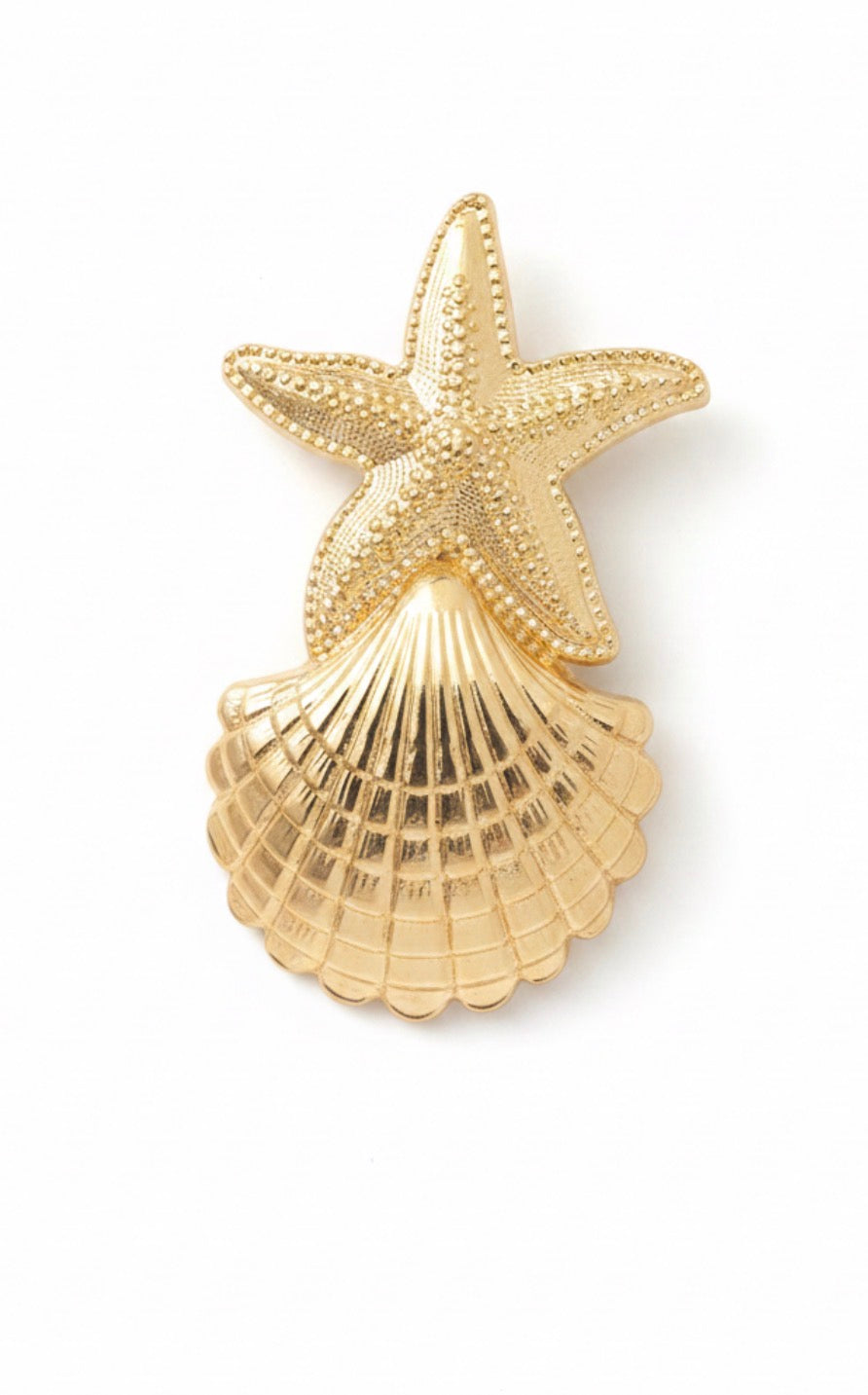 Ocean Treasure starfish and shell Brooch