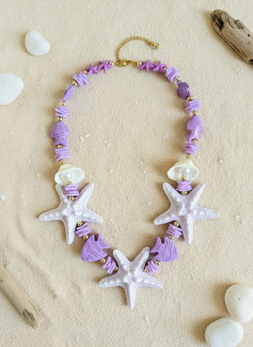 Triple Starfish Necklace