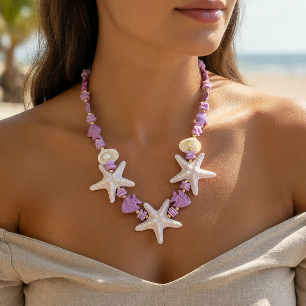 Triple Starfish Necklace