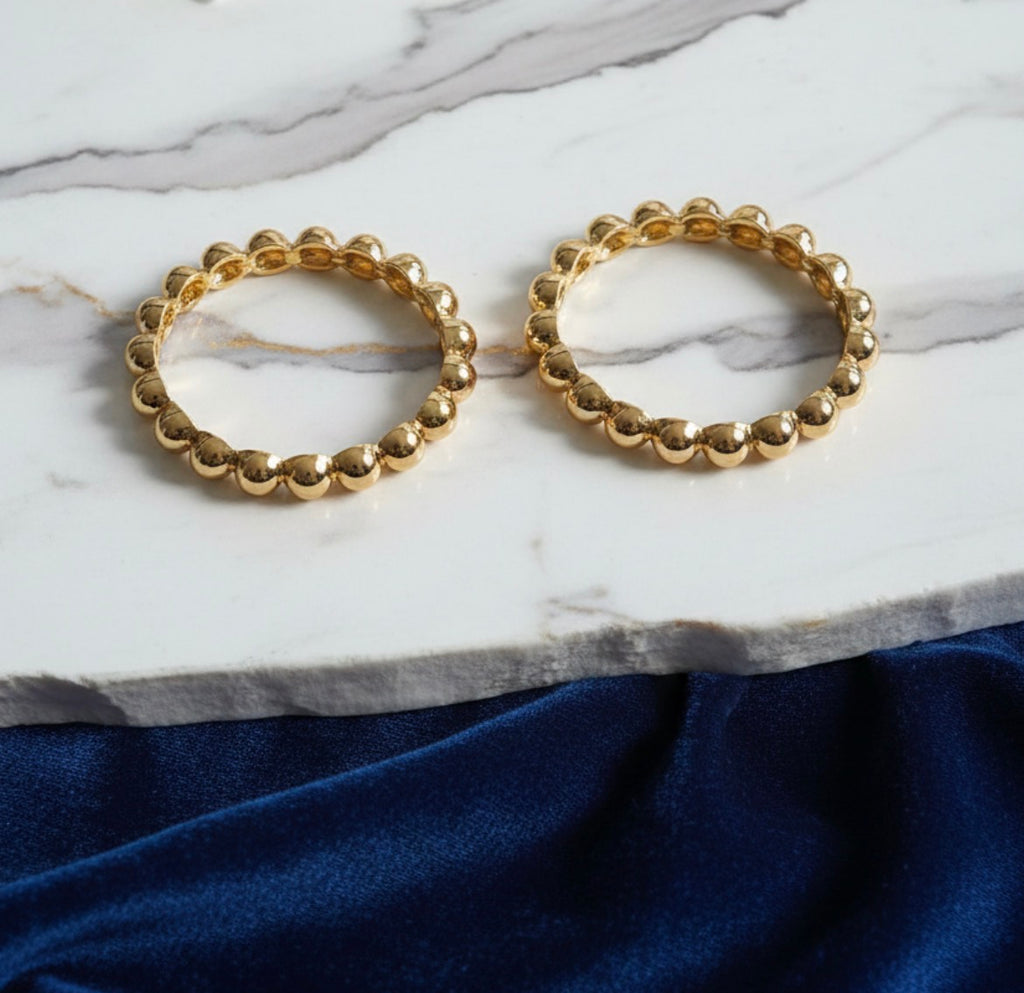 Gold Bead Bangle