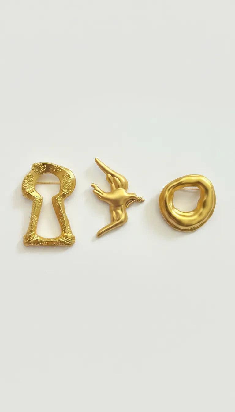 Organic Circle Brooch