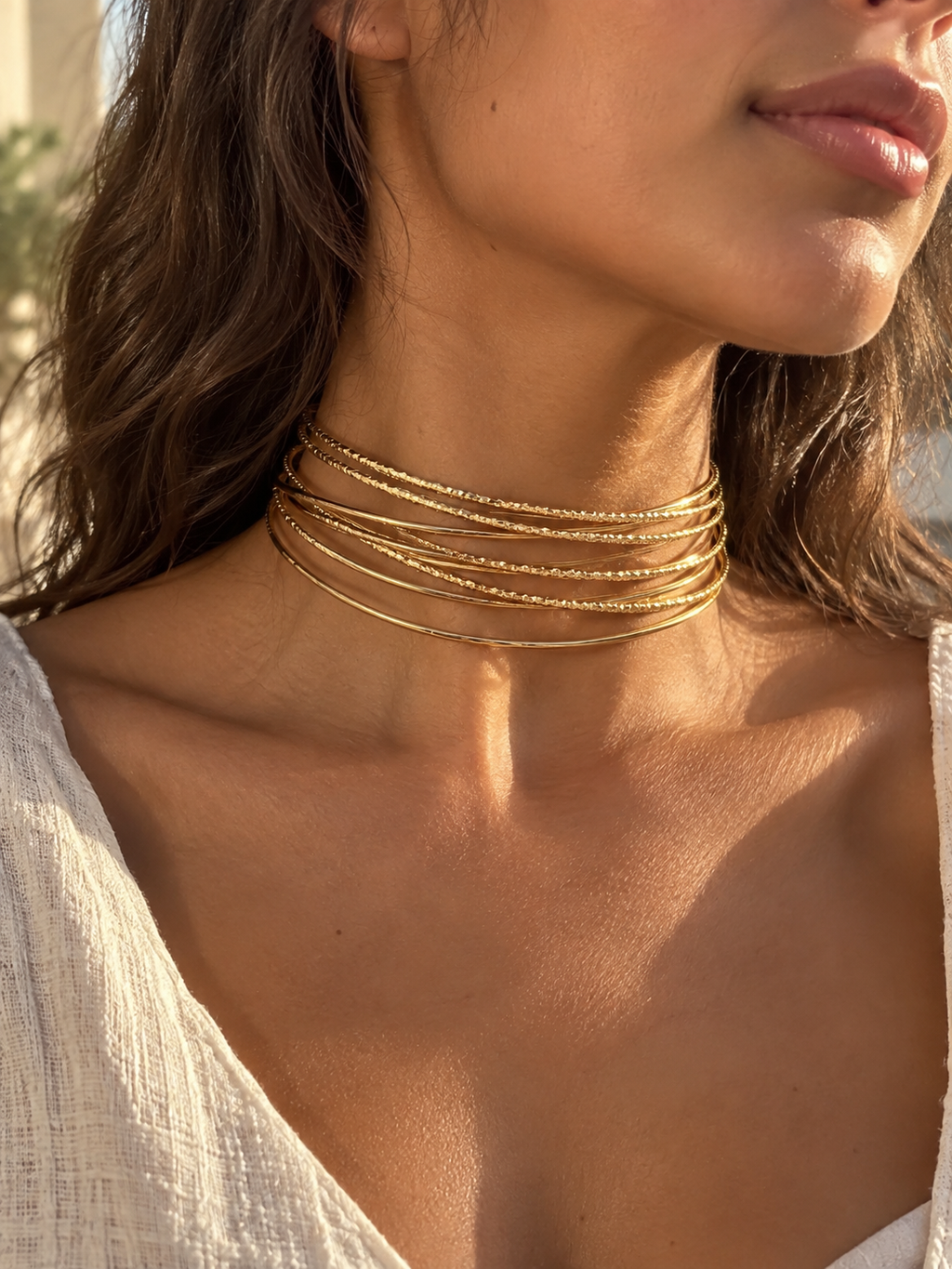 Golden Layers Cuff Choker