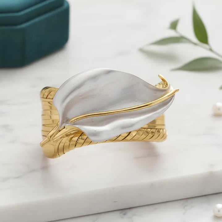Ivory leaf Cuff