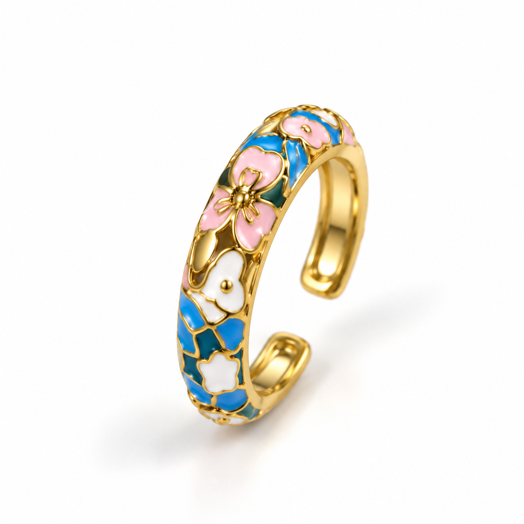 Blue Blossom Ring