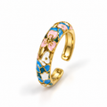 Blue Blossom Ring