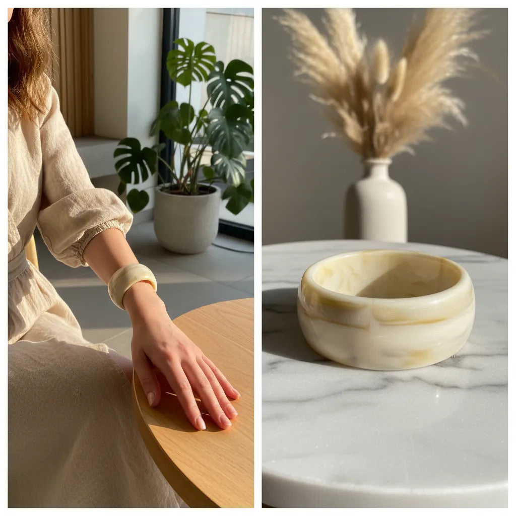 Warm Sand Resin Bangle