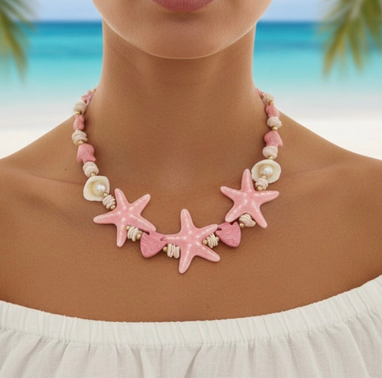 Triple Starfish Necklace