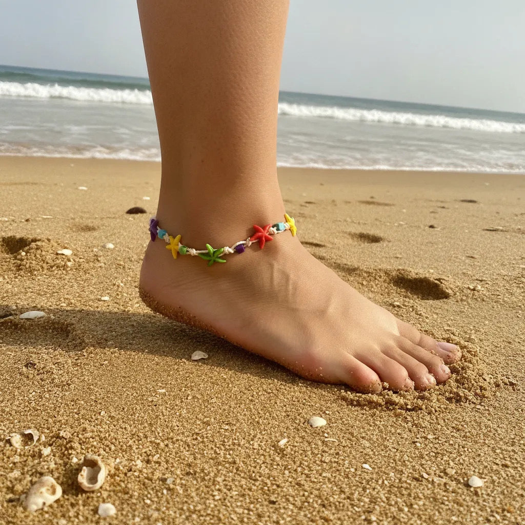 Colorful Starfish Anklet
