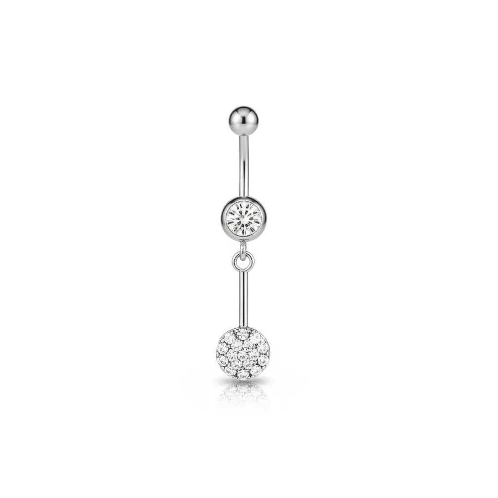 Dangle Belly Ring Silver