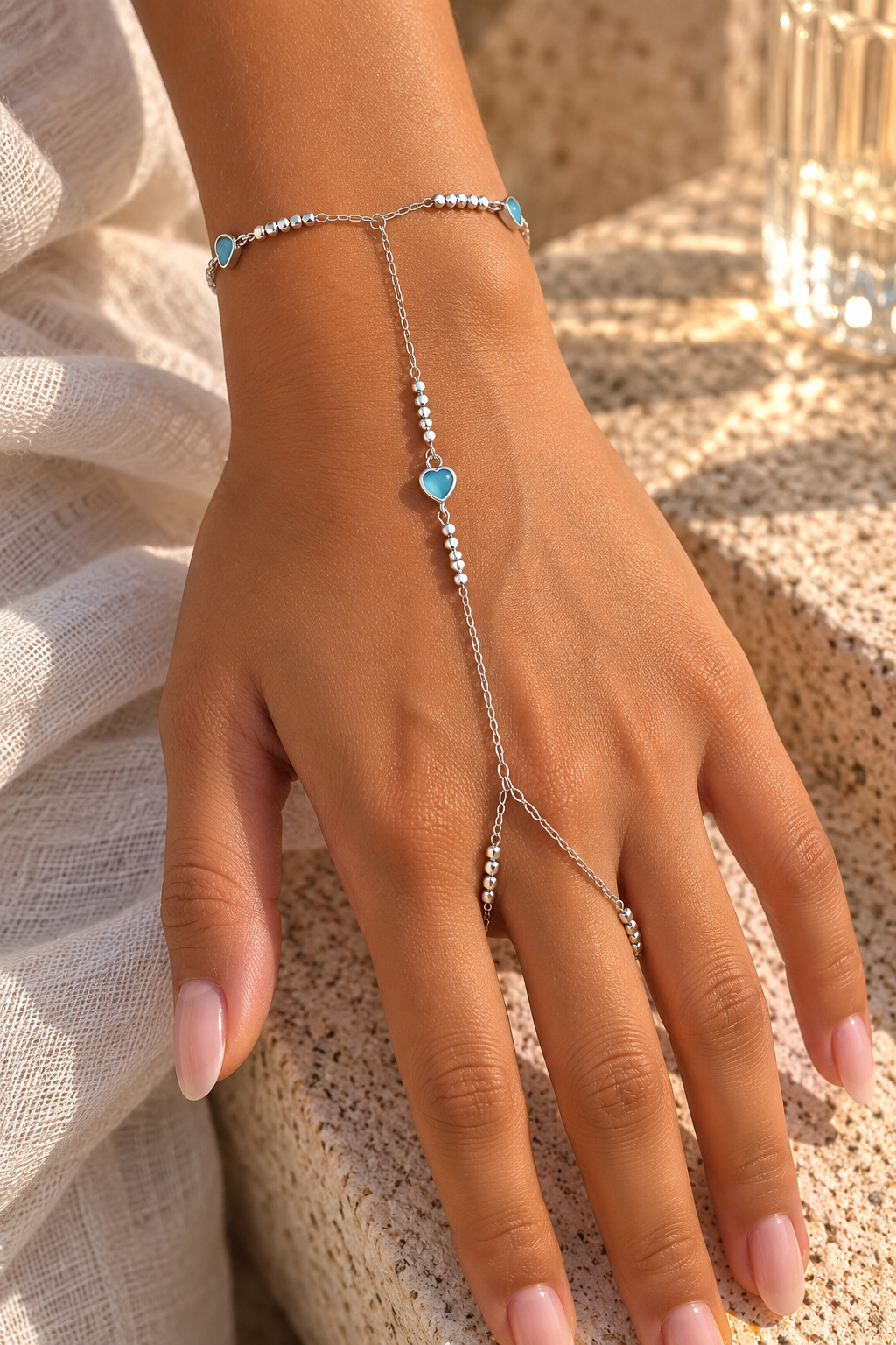 Aqua Charm Hand Chain