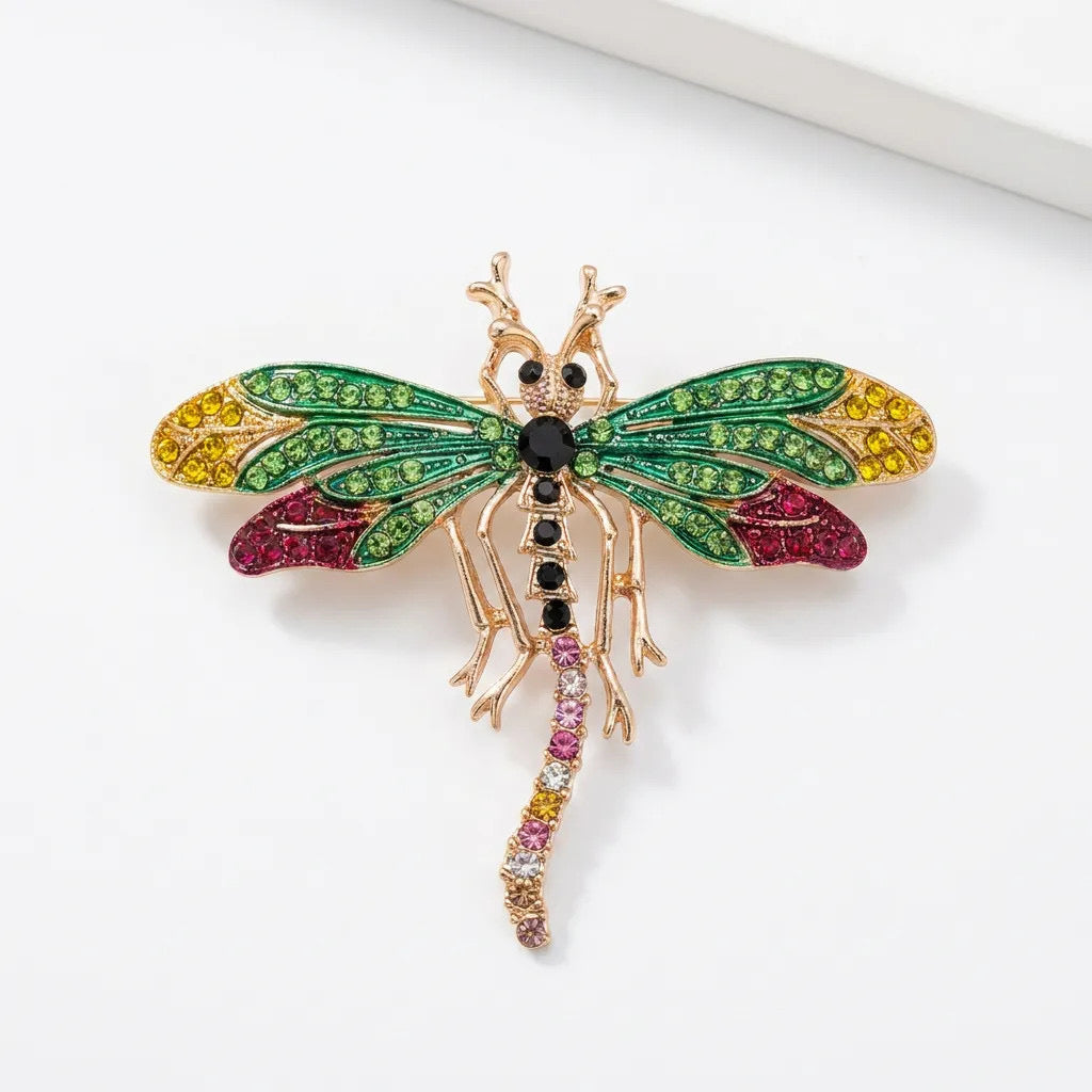 Jeweled Dragonfly Brooch