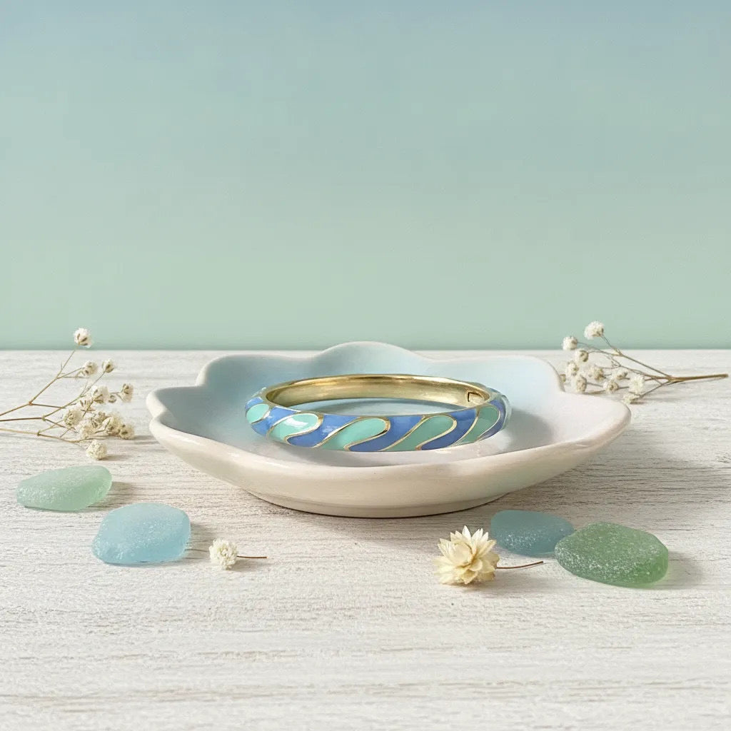 Enamel Wave Bangle