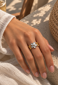 Metallic Flora Ring