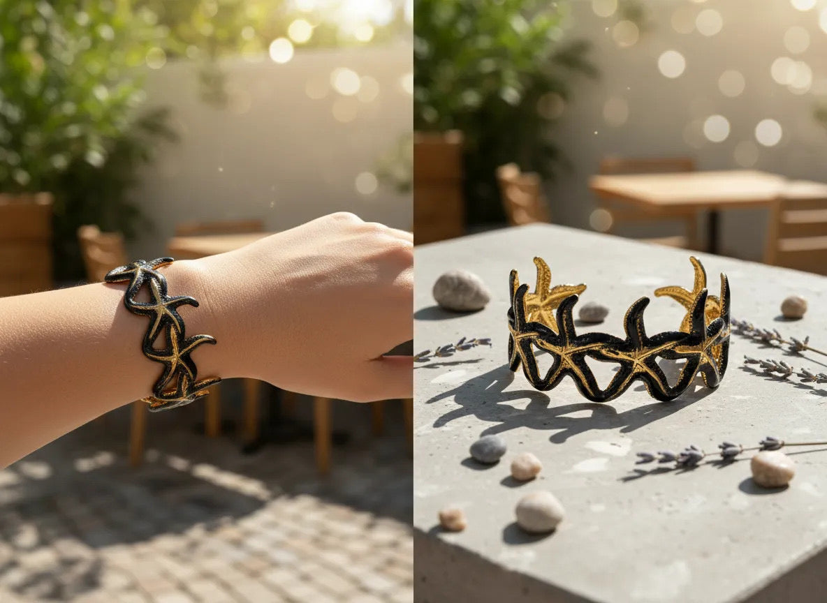Starfish colored bangle