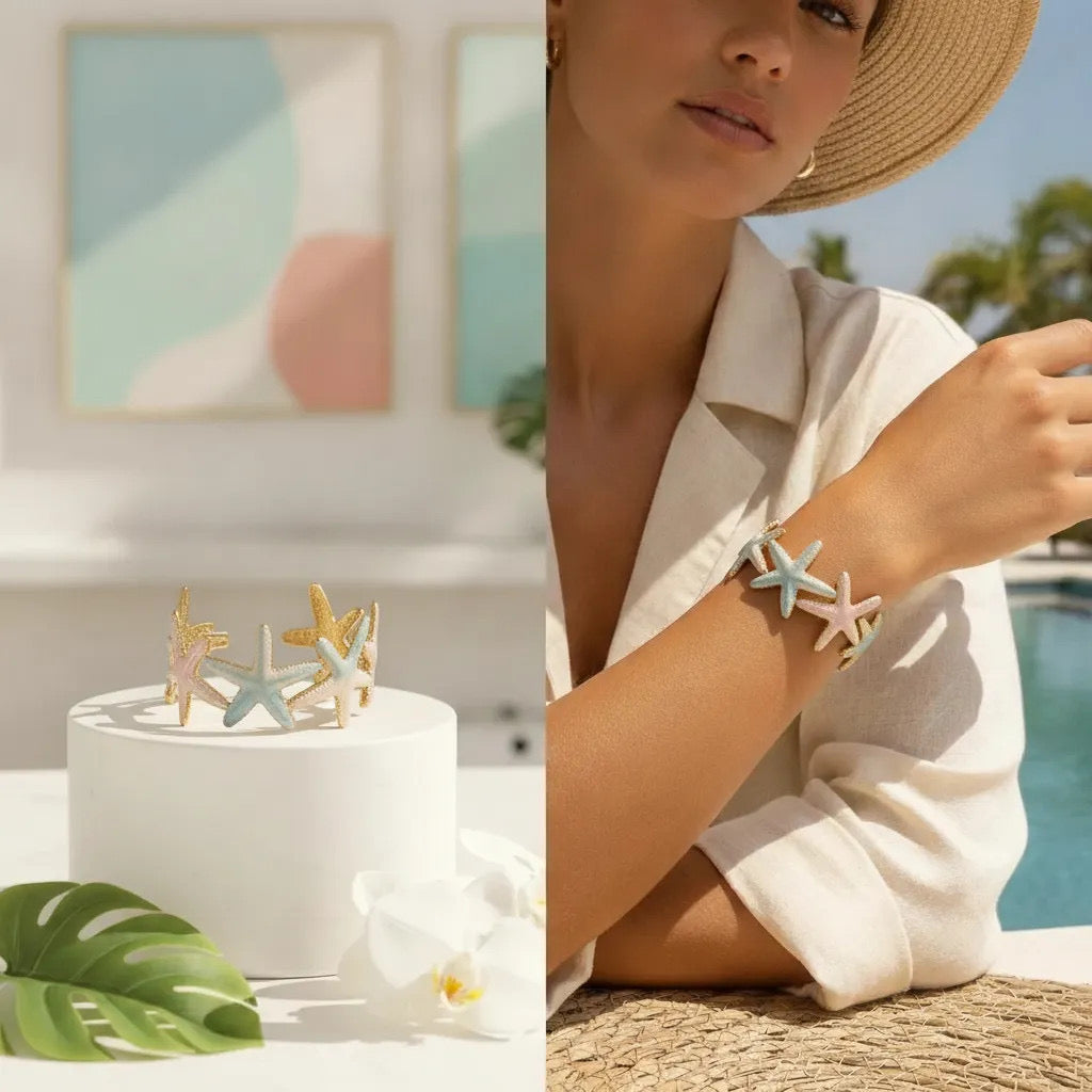 Starfish colored bangle