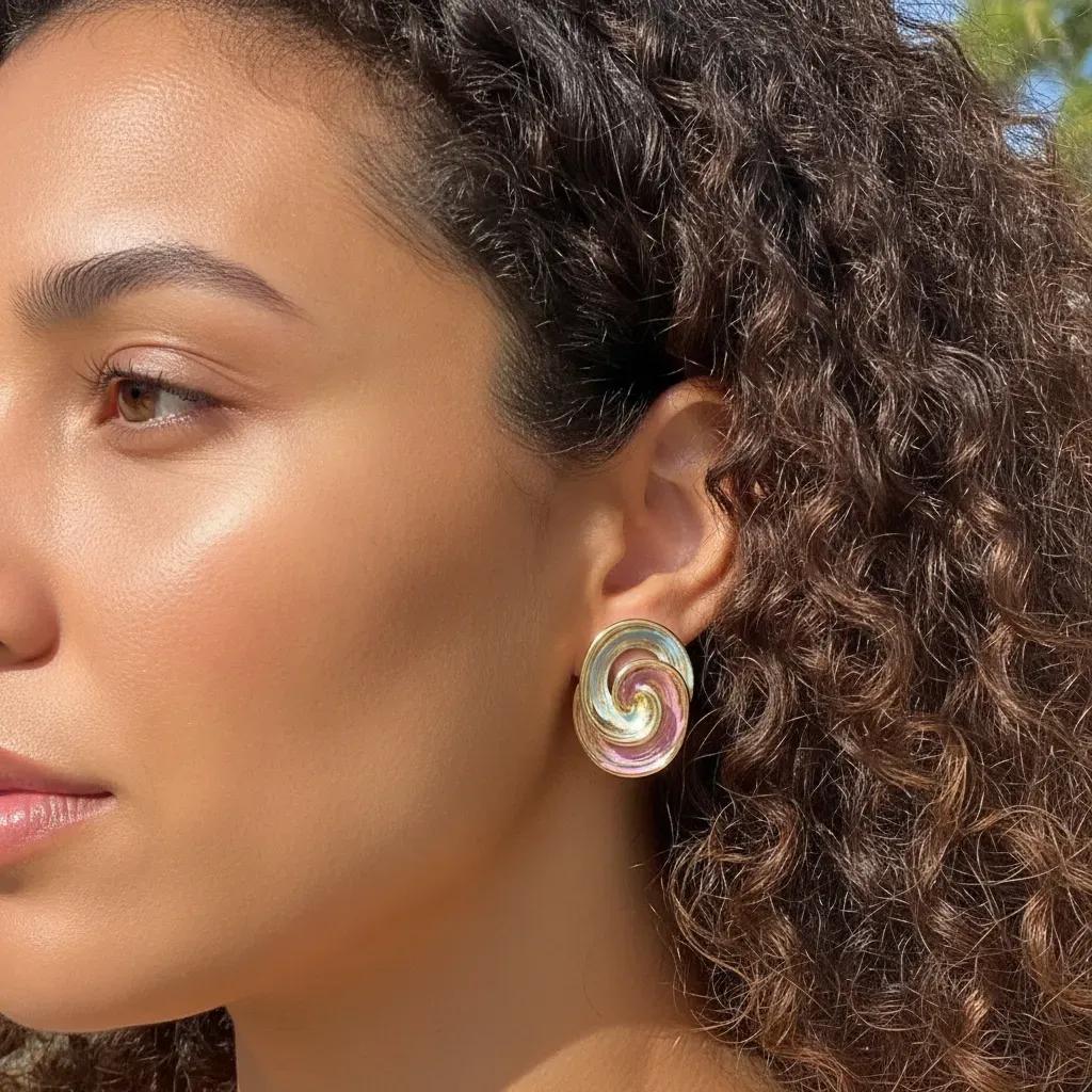 Rainbow Swirl Earrings
