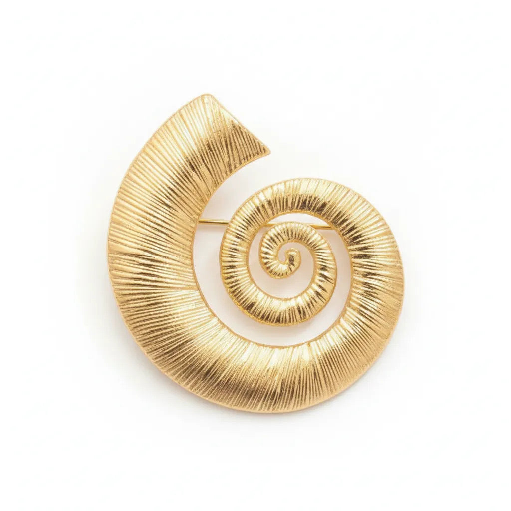 Golden Spiral Brooch