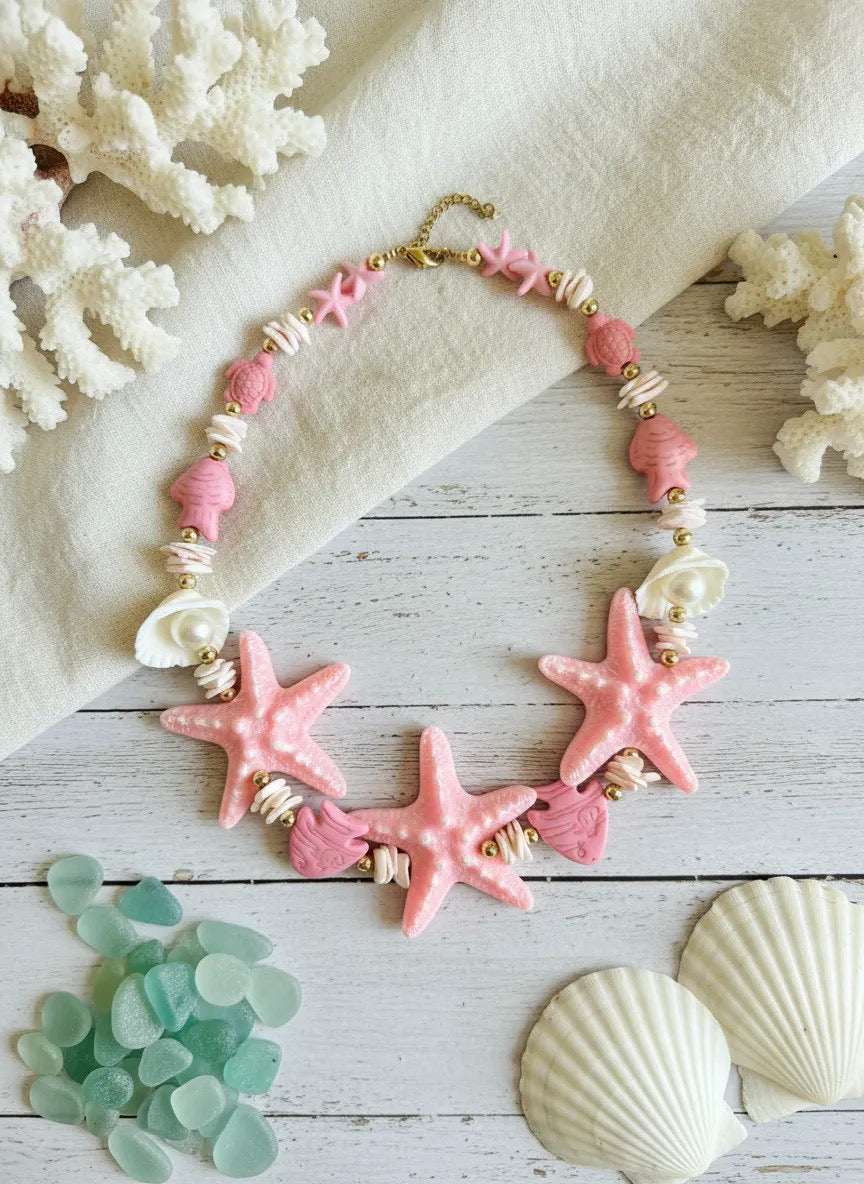 Triple Starfish Necklace
