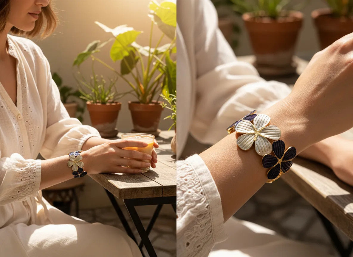 Azure Bloom Bangle