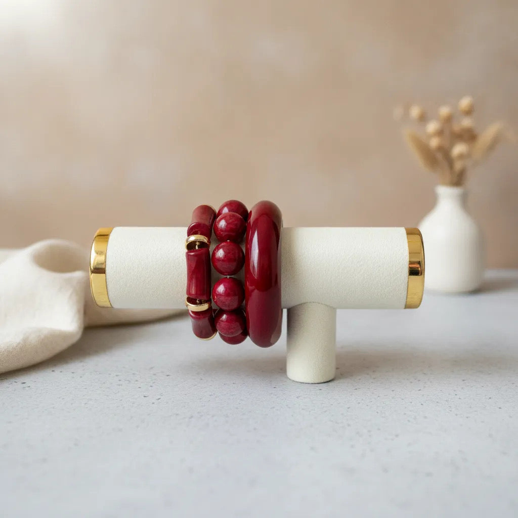 Resin Bangle Stack set