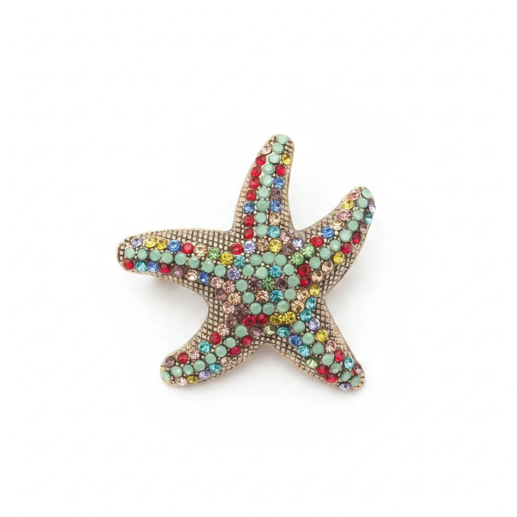Rainbow Starfish Brooch