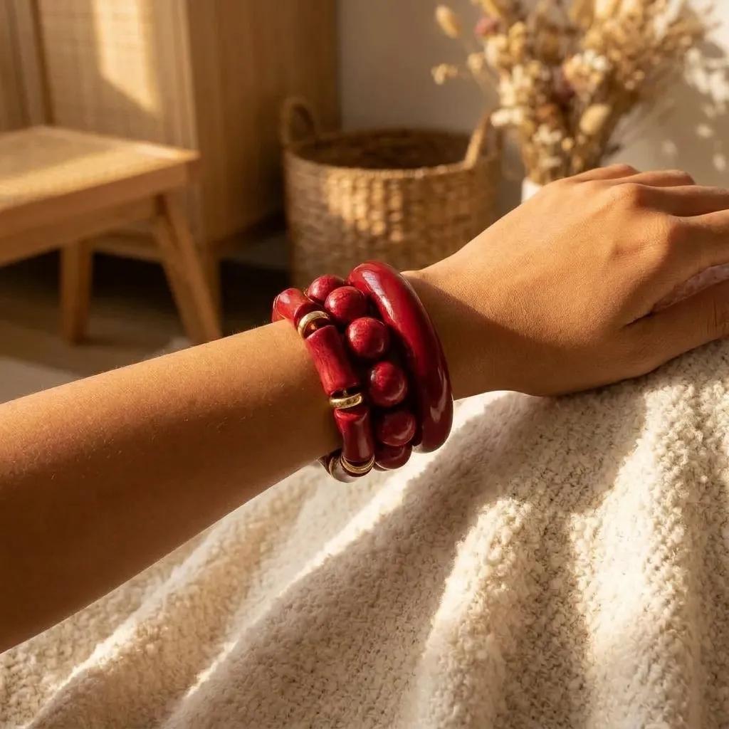 Resin Bangle Stack set