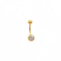Gold Button Belly Ring