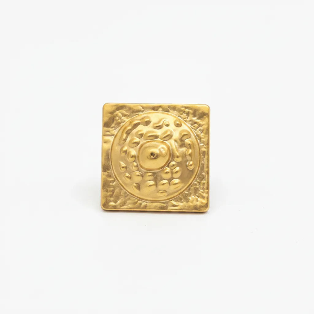 Textured Square Brooch