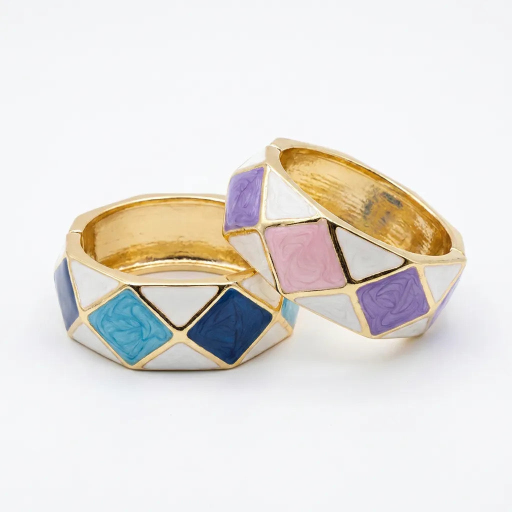 Mosaic Enamel Bangle