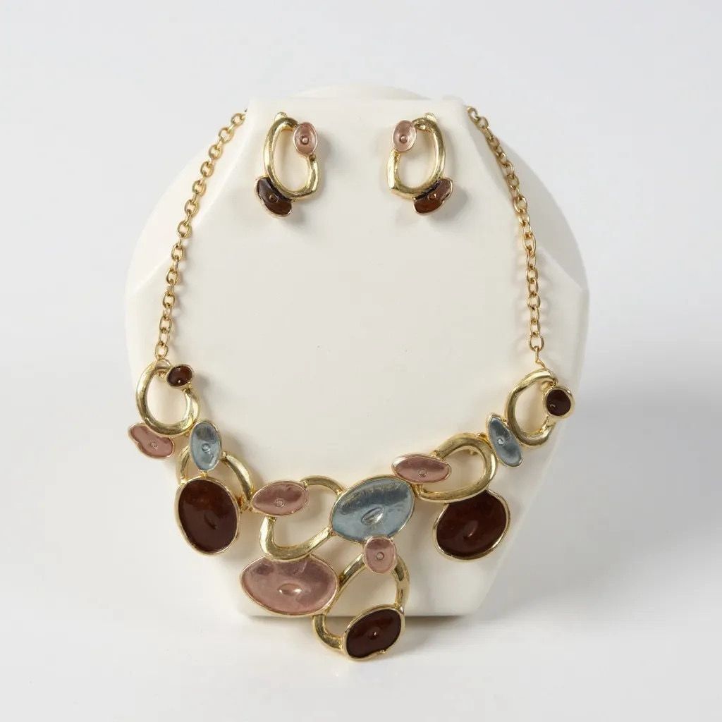 Loop Abstract Necklace & Earrings Set
