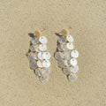 Ivory Disc Drop Earrings
