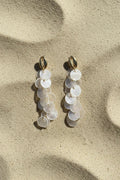 Ivory Shell Disc Dangle Earrings
