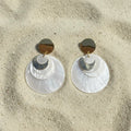 Ivory Statement Disc Earrings
