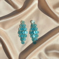 Turquiose Shell Disc Drop Earrings