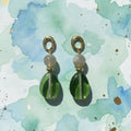 Green Drop Earrings