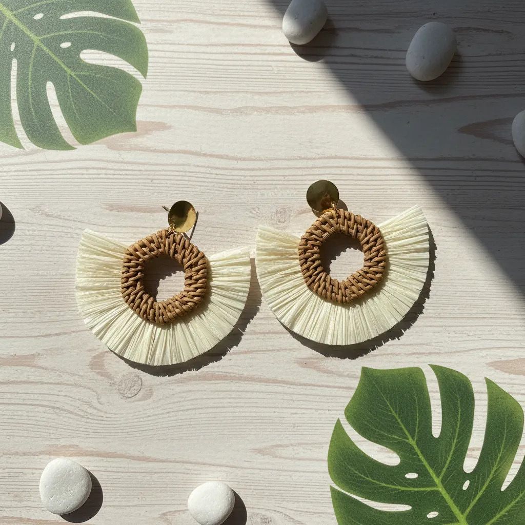 Boho Fan Ivory Earrings