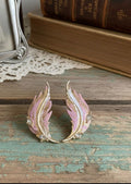 Angel Wing Pink Earrings