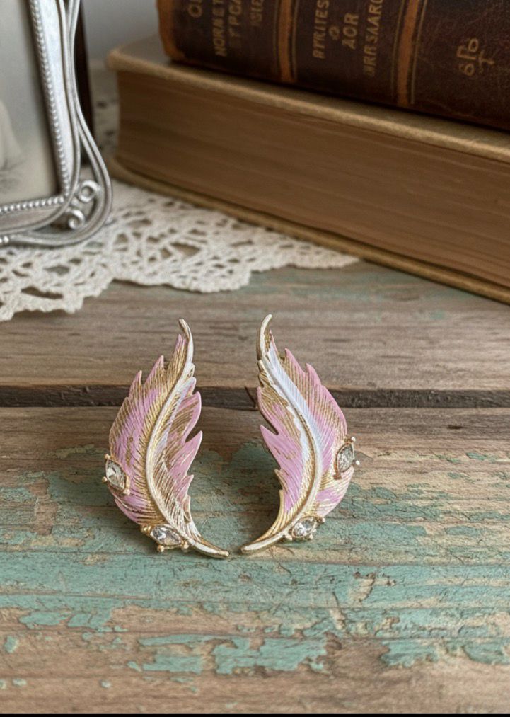 Angel Wing Pink Earrings