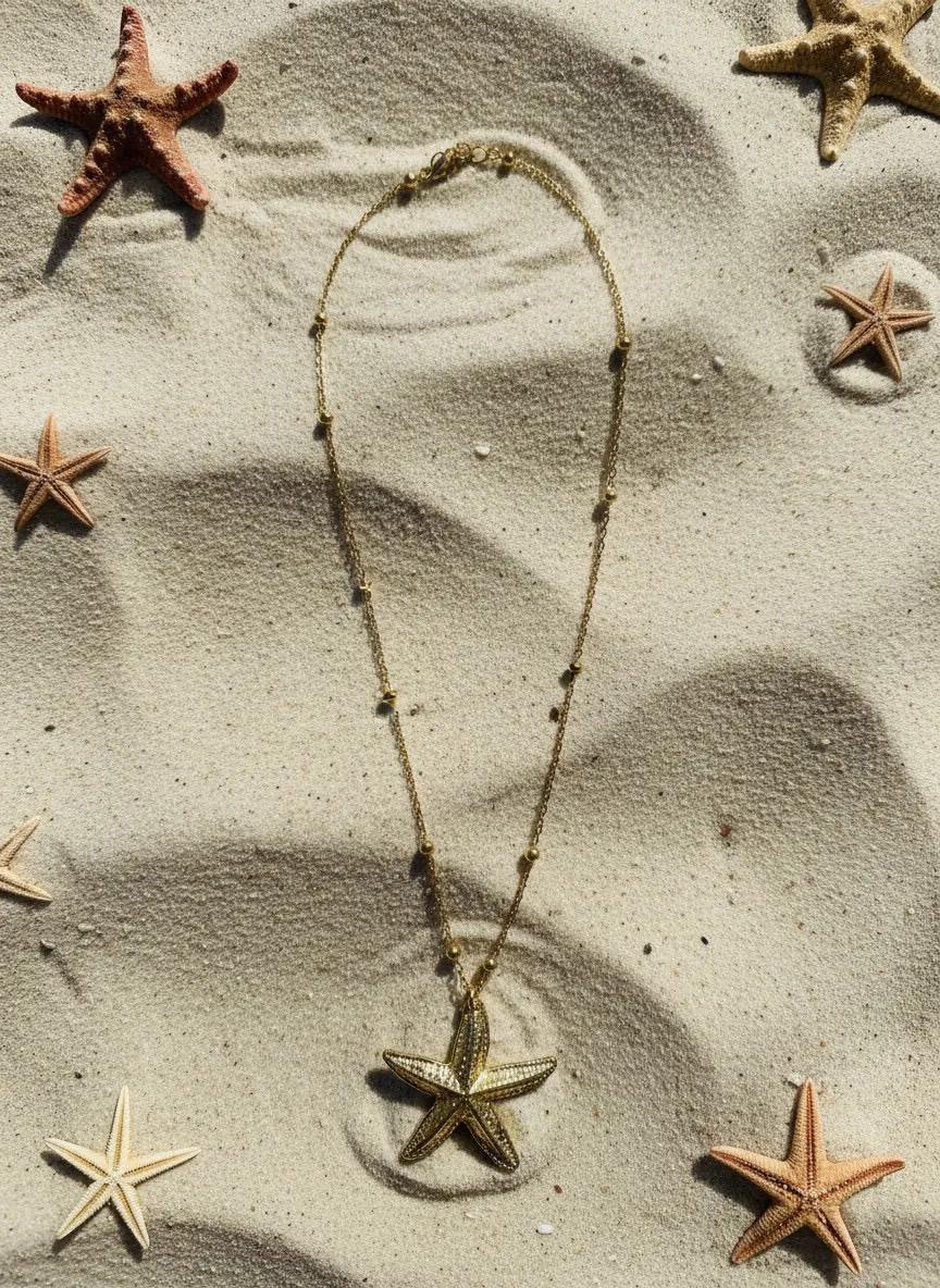 Gold Starfish Pendant