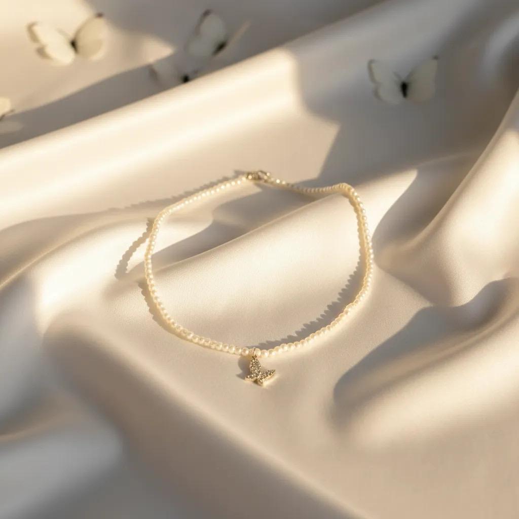 Pearl Butterfly Pendant Necklace