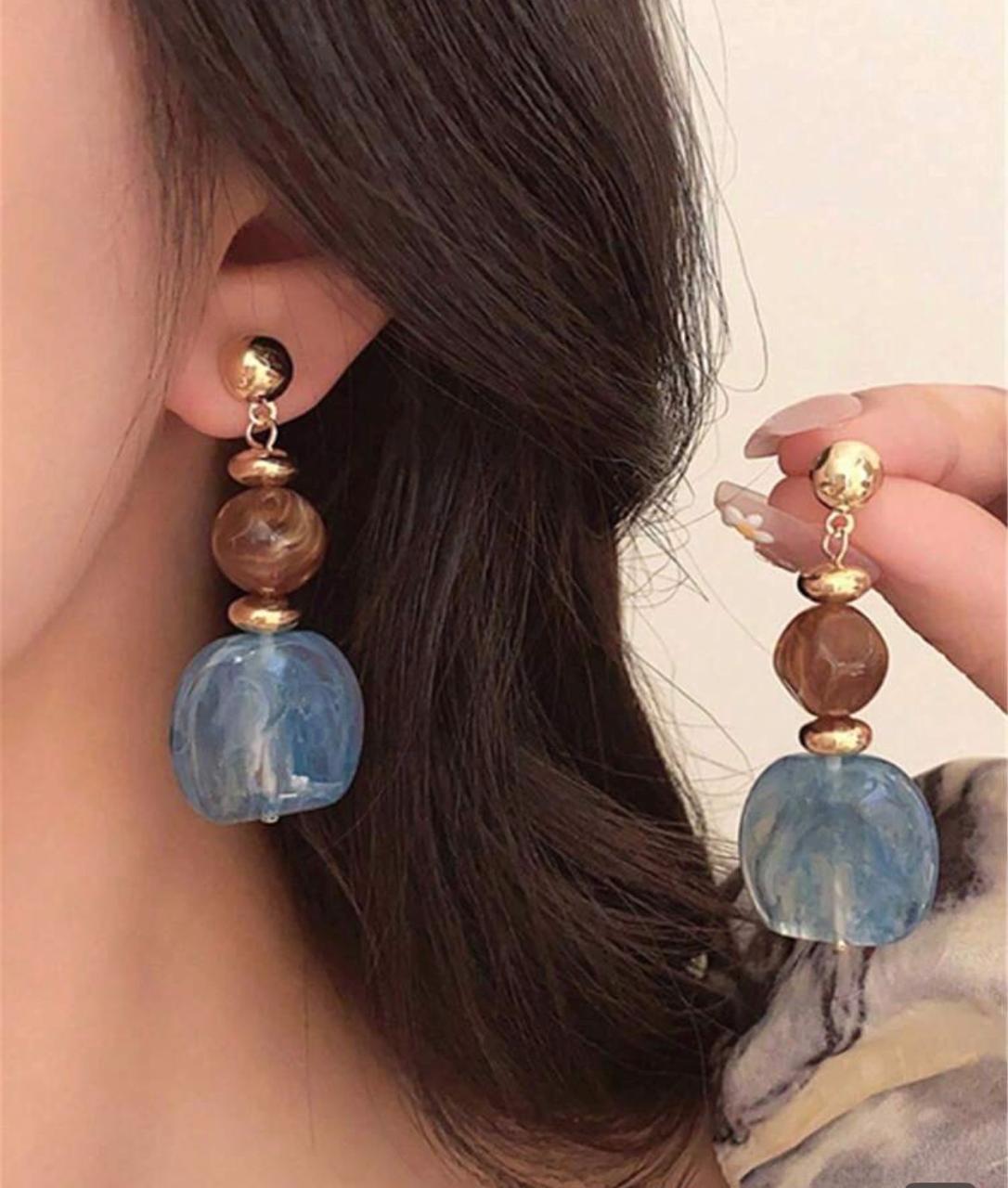 Blue Drop Earrings
