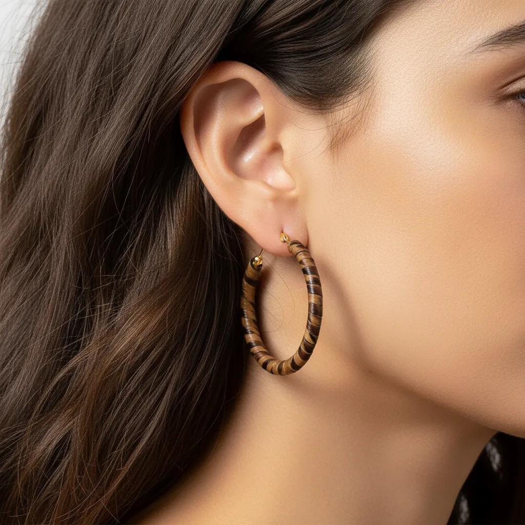 Wild Dark Hoop Earrings