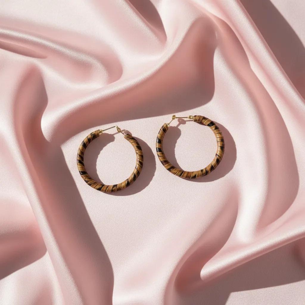 Wild Dark Hoop Earrings