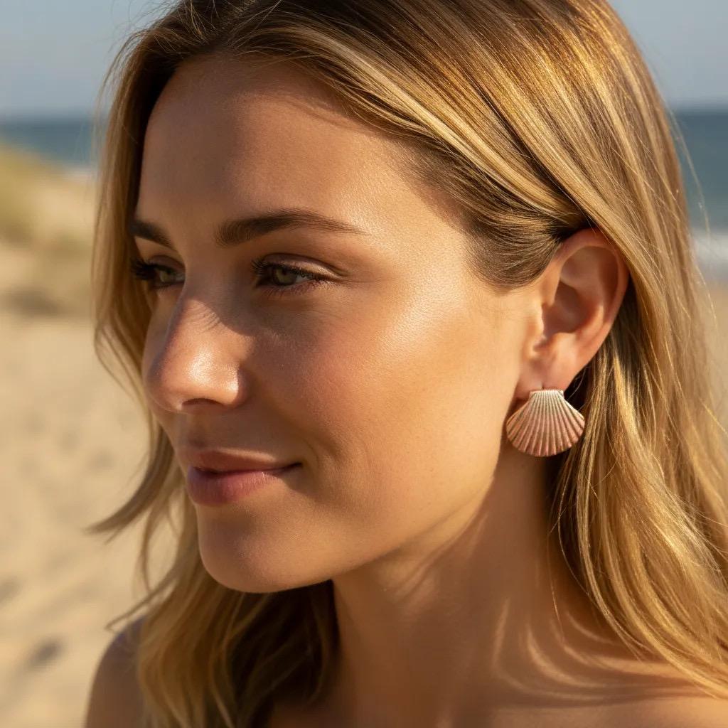 Pink Shell Earrings