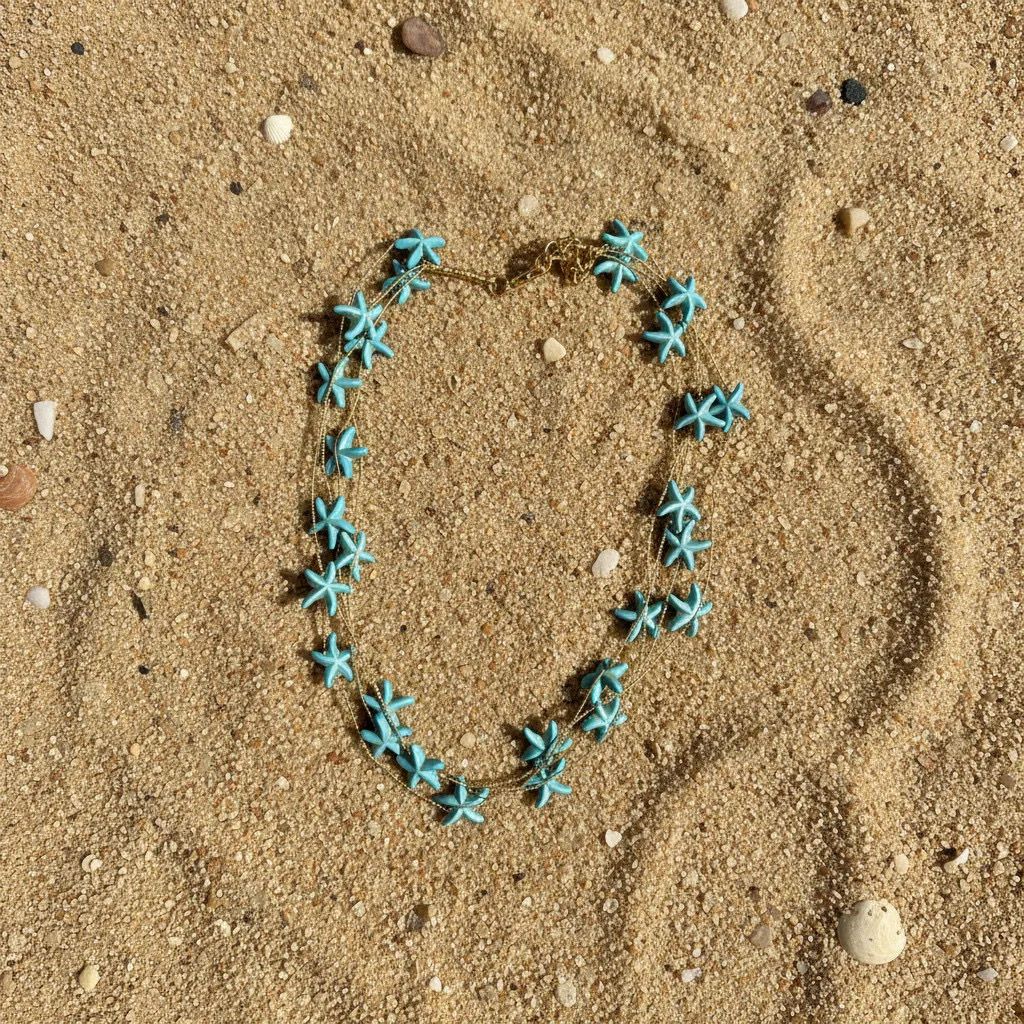 Turquoise Sea Breeze Starfish Collar