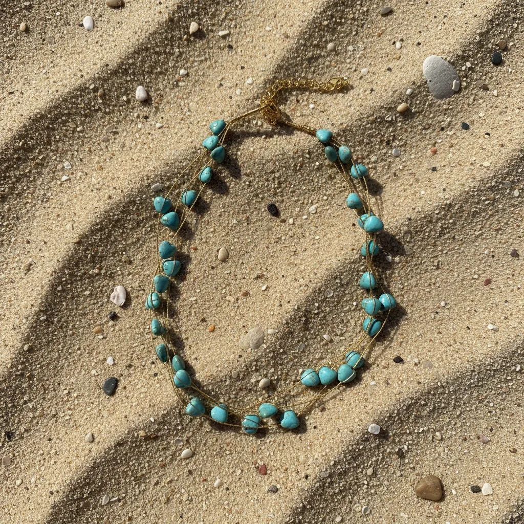 Turquoise Sea Breeze Stones Collar